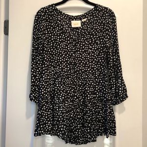 Maeve black & white tunic from Anthropologie